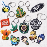 Offre Spéciale personnalisé dessin animé Anime vente en gros Kpop marchandise porte-clés Promotion caoutchouc 3d souple Pvc porte-clés