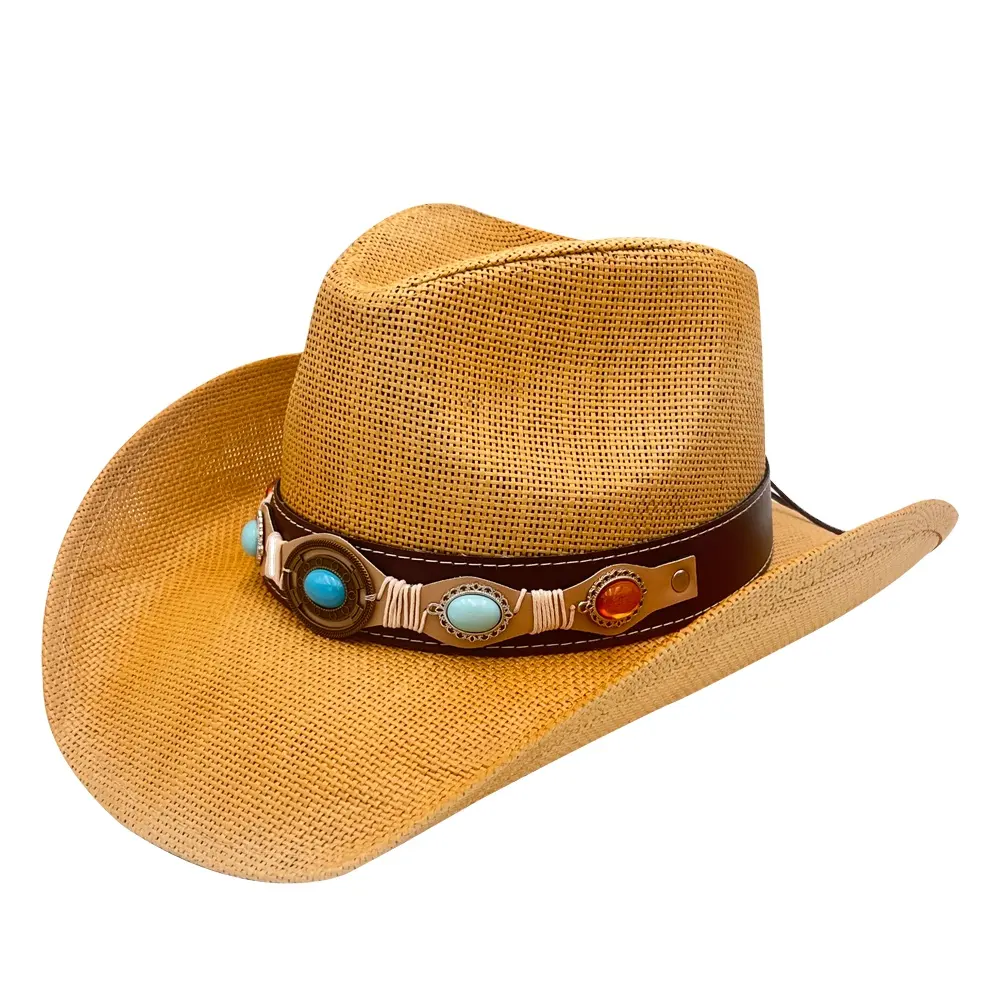 כובע קש בוקרים קש חוף קיץ אופנה כובע קש עם שוליים גדולים כובע קש באיכות הטובה ביותר
