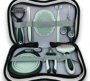 Factory Wholesale Custom Logo Travel 8 in 1 Cat Grooming Products <b>Pet</b> Grooming Kit Dog <b>Brush</b> Set - Product Image 4