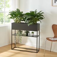 Support de fleur lit surélevé avec étagère planteur lit d'herbes enduit de poudre moderne écologique usage domestique en acier vente par correspondance emballage