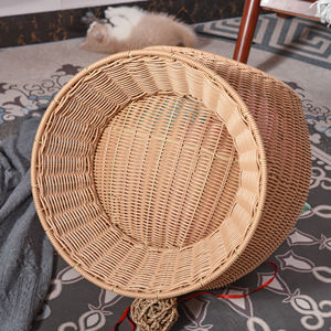 XH Luxus hand gefertigte Kunststoff Rattan Sommer kühlung Komfortable Hunde haus & Katze Form niedlich Bett möbel & Haustier korb - Product Image 6