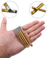 Lot de 6 forets hélicoïdaux HSS revêtus de titane, droits, 3-8 mm |   Forets à tranchants dentelés pour le bois/métal/plastique