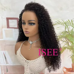 Desgaste E Vá Glueless Kinky Curly HD Lace Wig 13x4 Full Lace Front Wig Pré Arrancadas Pronto Para Usar Perucas Encaracoladas Para As Mulheres