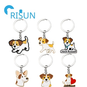 Llavero con colgante de <span class=keywords><strong>cachorro</strong></span> personalizado de fábrica, Llavero de regalo para amantes de los perros, llavero de esmalte de perro <span class=keywords><strong>Jack</strong></span> <span class=keywords><strong>Russell</strong></span> <span class=keywords><strong>Terrier</strong></span> personalizado - Product Image 1