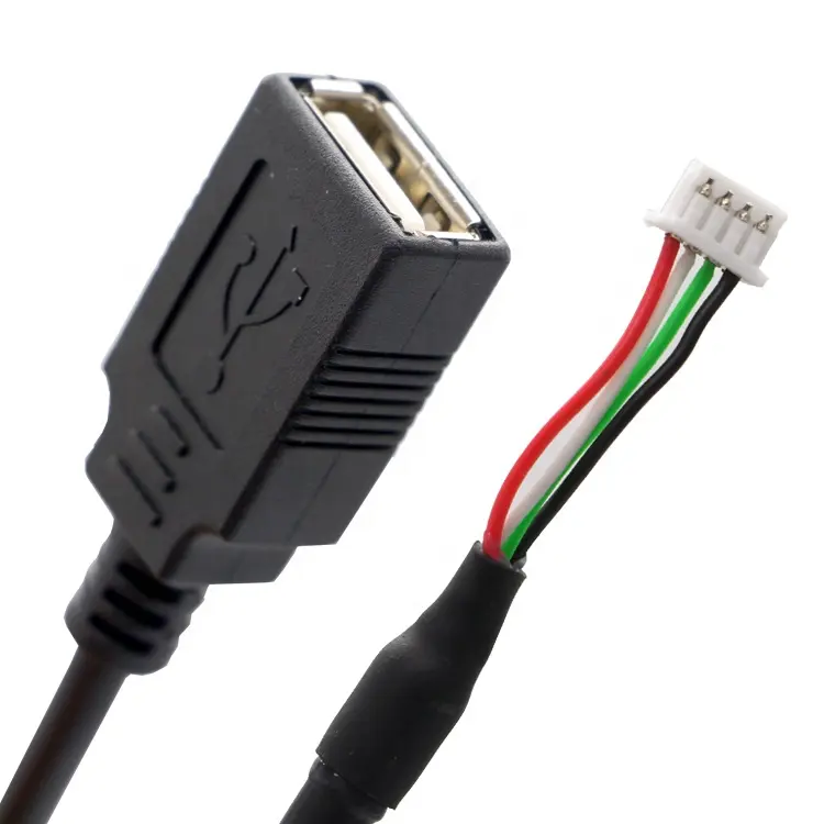 Montaj USB A dişi JST 2 3 4 Pin PH XH 1.0mm 1.25mm 1.5mm 2.0m tel kablo kablosu