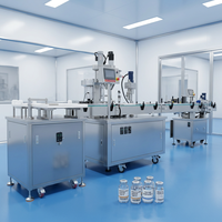 Machine automatique de remplissage et de bouchage de flacons en verre pour poudres, peptides 100 mg, produits chimiques secs et dentisterie