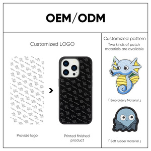 Quyến rũ cho rác điện thoại trường hợp thêu tùy chỉnh phonecase Vòng Velcro Thiết kế băng búp bê khâu sticker-điện thoại Phụ kiện bán buôn - Product Image 3