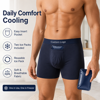Sous-vêtements respirants et doux avec 2 pochettes de gel amovibles, poche avant pour sauna, récupération post-chirurgie, caleçons OEM