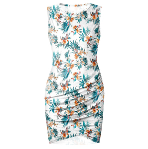 Usine Femmes Élégant Cami Robes Imprimé Floral Surplis Avant Bas Simple Mode Élément Fille Vêtements <span class=keywords><strong>Prix</strong></span> Usine-101 - Product Image 4