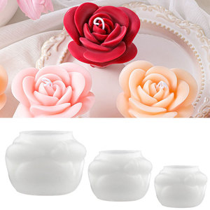 Rose Silicone <b>Mold</b> For <b>Candle</b> Soap Baking DIY Decorations Flower Shape Craft <b>Mold</b> - Product Image 2