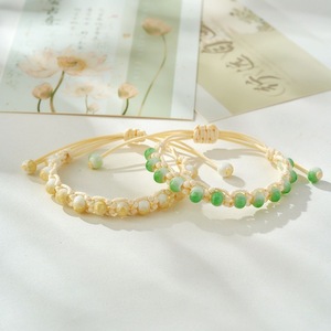 Wholesale Oriental Chinese Style Gradient Ceramic Porcelain <b>Bead</b> Handmade Braided <b>Bracelet</b> For Girls - Product Image 1