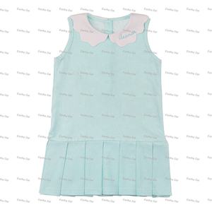 Abiti Estivi per Bambina, Vestito Tennis <span class=keywords><strong>Rosa</strong></span> a Quadretti con Colletto Smerlato in Maglia, Gonna-Pantalone Plissettata, <span class=keywords><strong>Abito</strong></span> da Festa per Bambini - Product Image 5