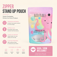 Sachet Doypack à fermeture éclair haute barrière OEM/ODM - Doypack avec face transparente pour l'emballage de snacks, chips et bonbons de qualité supérieure