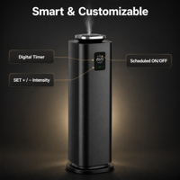 Difusor Vertical Metálico de Gran Capacidad (200 ml) para Hoteles, con Nano-Atomización de Aceites Esenciales, Temporizador Inteligente, Control Táctil y Conexión Eléctrica