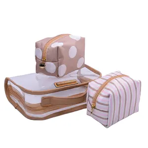 Portable Transparent Toiletry Bag Beach Bag Cosmetic Pouch for Make Up