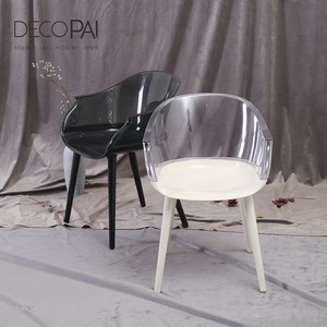 Moderno diseño nórdico de plástico <span class=keywords><strong>PC</strong></span> claro de cristal transparente sillón de silla de comedor - Product Image 2