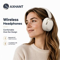 Headphone Gaming Nirkabel V5.1 Over Ear dengan Driver Dinamis 40mm, Kontrol Volume IPX6 untuk Komputer dan Perjalanan