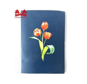 Carte 3D Pop-Up Fleurie Faite à la Main, Bouquet de Tulipes Détaillé en Papier, Cadeau pour la Fête des Mères, Anniversaire, Mariage, pour Elle - Product Image 2