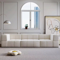 Ensemble de canapés modernes en tissu flanelle avec mousse compressée pour salon, appartement, centre commercial, hôtel, villa