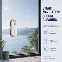 Robot de nettoyage de vitres automatique à ultrasons SATUO JSDROBOT T30, silencieux, léger, robot de nettoyage de vitres intelligent pour la maison, le bureau, OEM