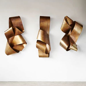 Decoración de Arte de pared de hierro 3D moderna, colgante de pared de latón de lujo creativo para sala de estar, decoración de pared de Metal abstracto para decoración de interiores - Product Image 5