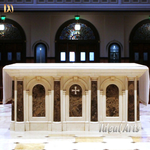 Altare Cattolico in Pietra Antica Personalizzato, Nuovo Design, Tavolo Altare in Marmo per Sacrifizi - Product Image 6