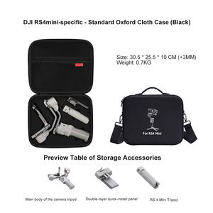 Estuche Rígido Portátil de Tela Oxford y Material PU, Impermeable, con Espuma Personalizada para Batería y Accesorios de Dron <span class=keywords><strong>DJI</strong></span> RS4/RS4mini - Product Image 3