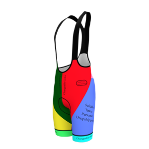 HIRBGOD Customizable Unisex Pro Bib Short of Any Logo Pattern Layout Emblem 3D Cycling Pad and <strong>Powerbande</strong> - Product Image 4