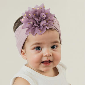 Bebek saç bandı sevimli altın damgalı çiçek çocuk kafa yaz ince bebek saç aksesuarları - Product Image 1