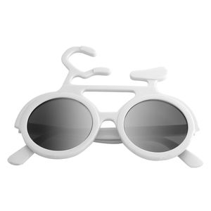 Occhiali da Sole a Forma di Bicicletta per Festival, Occhiali da Sole Rave, Occhiali da Bici con <span class=keywords><strong>Effetto</strong></span> Prisma, Design Unico in PC Bianco, Occhiali con <span class=keywords><strong>Effetto</strong></span> Speciale - Product Image 2