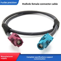 Câble de connecteur femelle HSD LVDS pour voitures Connecteur droit HSD4P Câbles de communication d'adaptateur d'image de recul à 360 degrés