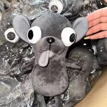 Jouet en peluche Godbunwa pour chien, adorable <span class=keywords><strong>chihuahua</strong></span> gris en peluche avec la langue sortie, peluche douce et moelleuse pour les fans - Product Image 3