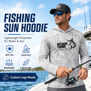 Felpa da Pesca con Protezione UV di Grado Marino e Stampa a Sublimazione, <span class=keywords><strong>Abbigliamento</strong></span> Antivento a Maniche Lunghe per Yacht e Pesca in Mare - Product Image 1