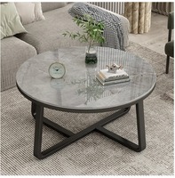 Table basse ronde en dalle de roche moderne de luxe léger Table à thé ronde de ménage de salon petite Table simple