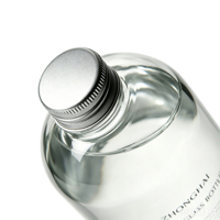 Vente en gros de flacons d'huile essentielle en verre de qualité supérieure de 500 ml et 1000 ml avec bouchon à vis en aluminium, étiquette personnalisée, flacon diffuseur d'arômes en verre