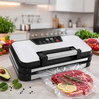 Machine de mise sous vide alimentaire pour usage domestique et semi-commercial, avec double scellage, pression sous vide de 95 kPa et support pour rouleaux de film sous vide