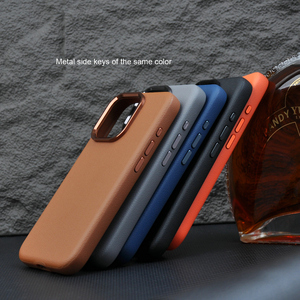 Estuche de carga inalámbrica magnética de cuero PU de proveedor de fábrica OEM para <span class=keywords><strong>iPhone</strong></span> 15 14 13 <span class=keywords><strong>12</strong></span> 16 <span class=keywords><strong>Pro</strong></span> Max Hide Estuche para teléfono móvil - Product Image 5
