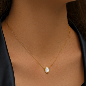 Collar de Plata de Ley 925 con Incrustaciones de Circonio en Forma de Gota de Agua Grande, para Uso Diario, para Mujer, Marca CANNER - Product Image 4