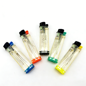 Accendini a Gas Butano Trasparenti Ricaricabili Shunfa, Accendini in Plastica Durevole con Pietrina per Sigarette, Prezzo di Fabbrica - Product Image 3