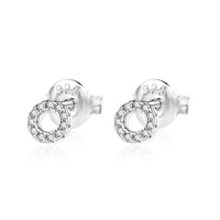 Boucles d'oreilles créoles minimalistes en argent 925 pour femmes