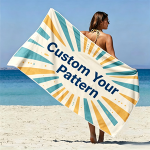 Serviette de plage en microfibre personnalisée, imprimée, sans sable, pour les voyages en plein air - Product Image 1