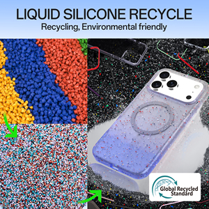 Soonleader Recyclé GRS Gradient Liquide Silicone Cas Magnétique Sans Fil Charge Téléphone Cas pour <span class=keywords><strong>iPhone</strong></span> 17 16 15 <span class=keywords><strong>14</strong></span> <span class=keywords><strong>Pro</strong></span> <span class=keywords><strong>Max</strong></span> - Product Image 2