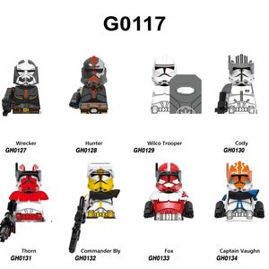 Figura de acción <span class=keywords><strong>Star</strong></span> Space SW Movie Storm Clone <span class=keywords><strong>Trooper</strong></span> Commander Mandalorian <span class=keywords><strong>Wars</strong></span>, mini bloques de construcción, juguetes - Product Image 2
