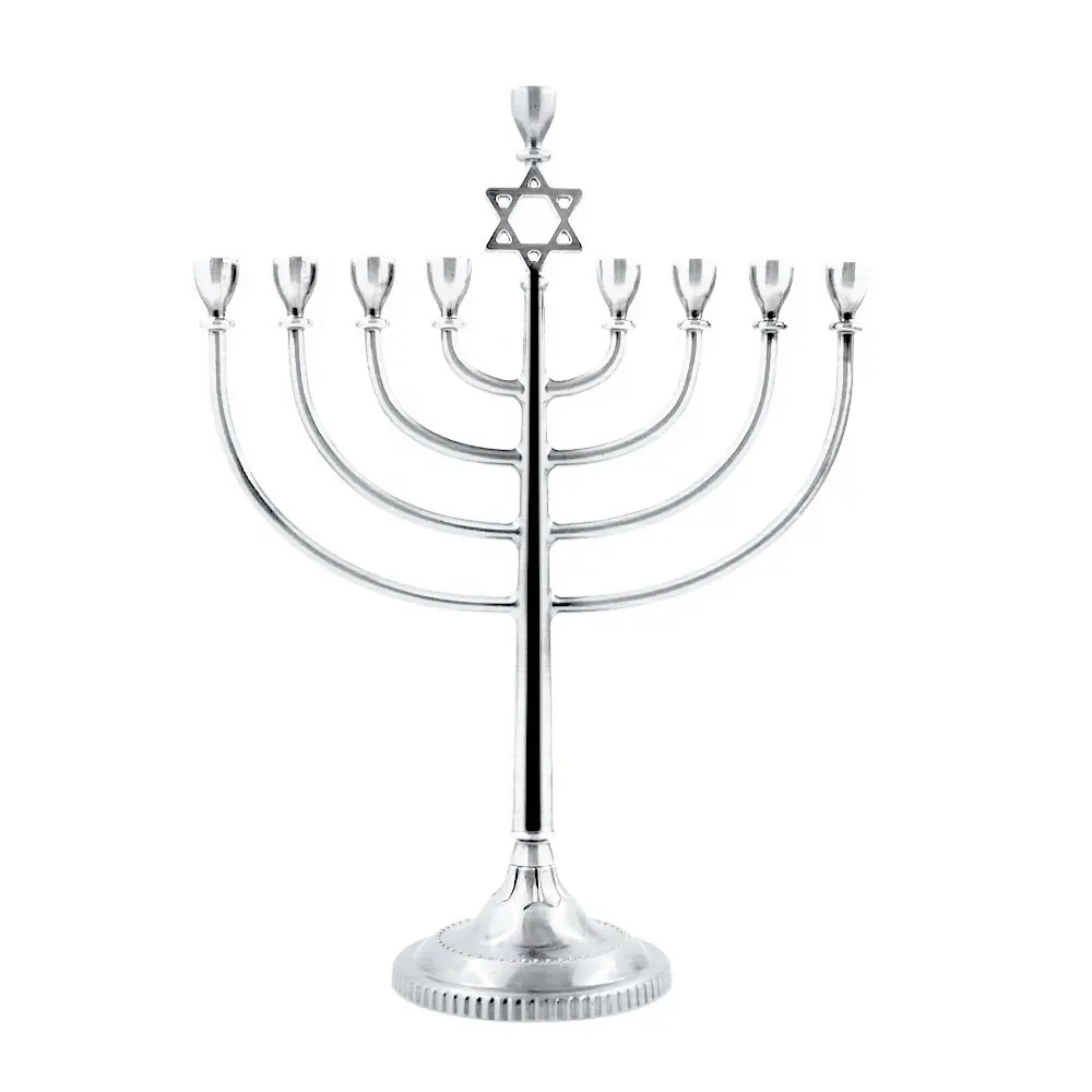 Hanukkah Menorah sembilan cabang Yahudi Menorah Judaica agama Candelabra