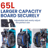 Sac à dos de ski/snowboard en velours imperméable, portable, durable, tendance, pour voyage en extérieur, avec logo personnalisé, pour le transport transfrontalier