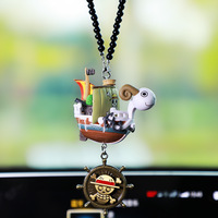 4 Couleurs Nouveau Design Haute Qualité Chaîne de perles de prière avec Thousand Sunny Going Merry bateau pirate pour la décoration du pare-brise avant