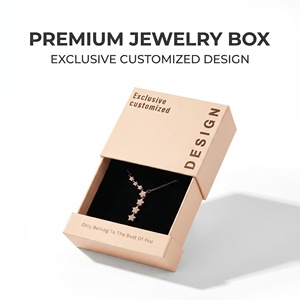 Exclusive Customized Star Necklace Box With Hot Stamping Design Rigid Jewelry Packaging High-End Matte Finish - Product Image 2