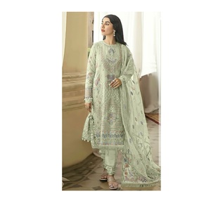 Zwaar Faux Georgette Pakistani Kleding Kant-En-Klaar Salwar Pak Met Dupatta Voor Exportverkoop Vanuit India