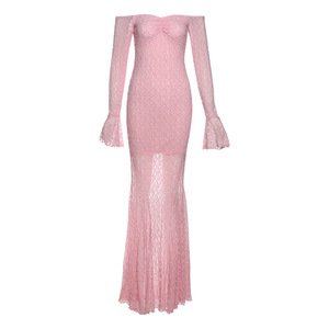 Nouvelle robe de soirée sexy pour femmes, épaules dénudées, taille haute, ajustée, tendance - Product Image 6