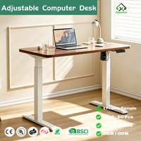 Bureau informatique électrique intelligent réglable en hauteur avec moteur brushless unique, capacité de charge 100 kg